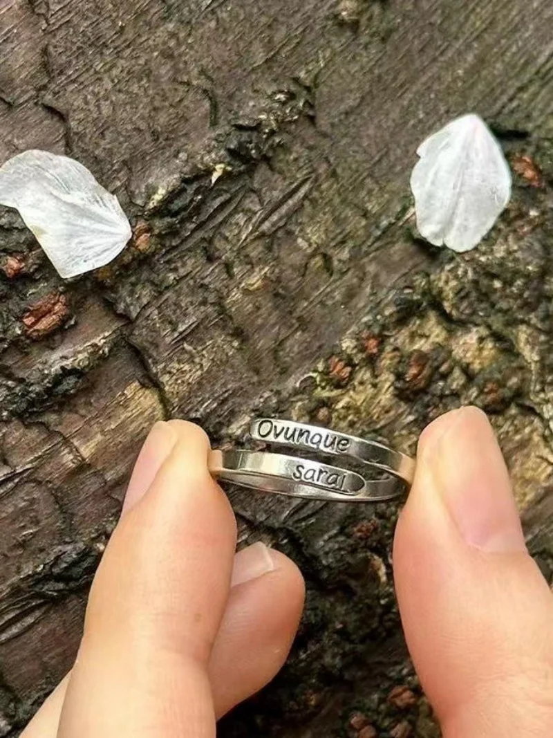 2025 Fashion Silver Plated Letter Stainless Steel Open End Couple Ring Men's And Women's Engagement Ring Valentine's Day Gift
2025 Fashion Silver Plated Letter Stainless Steel Open End Couple Ring Men's And Women's Engagement Ring Valentine's Day Gift