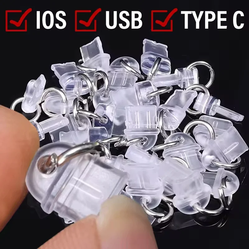 For IOS/Type C/Micro USB Charging Port Anti Dust Stopper Dustplug DIY Pendant Transparent Protector Plug For iPhone iPad Samsung
For IOS/Type C/Micro USB Charging Port Anti Dust Stopper Dustplug DIY Pendant Transparent Protector Plug For iPhone iPad Samsung