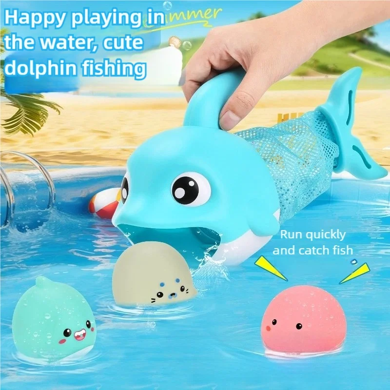 4-Pack of Infant and Toddler Fishing Bathroom Toys, Baby Water Fishing Net Toys Dolphin Sea Lion Fishing with Soft Rubber Water Spray Animal Kidsren's Bathroom Bath Toy, Water Spray Baby Bathroom Water Swimming Animal Toy, Suitable for Babies over 18 Mont
4-Pack of Infant and Toddler Fishing Bathroom Toys, Baby Water Fishing Net Toys Dolphin Sea Lion Fishing with Soft Rubber Water Spray Animal Kidsren's Bathroom Bath Toy, Water Spray Baby Bathroom Water Swimming Animal Toy, Suitable for Babies over 18 Mont
