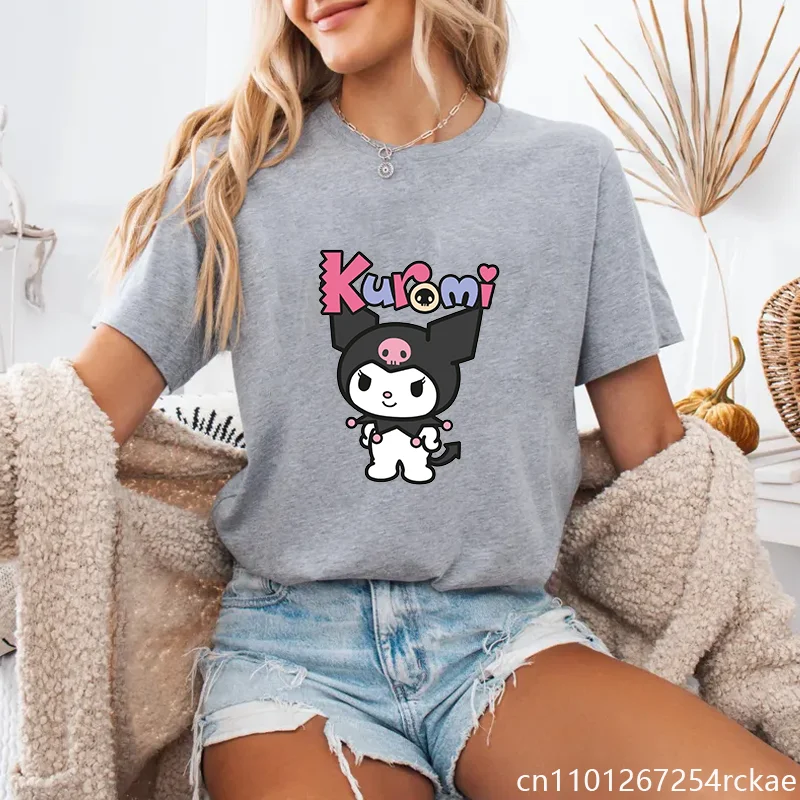 New Anime Kuromi Cartoon Printed T-Shirt Women's Summer Cool Shirt Cute Kuromi Harajuku T-Shirt Tops
New Anime Kuromi Cartoon Printed T-Shirt Women's Summer Cool Shirt Cute Kuromi Harajuku T-Shirt Tops