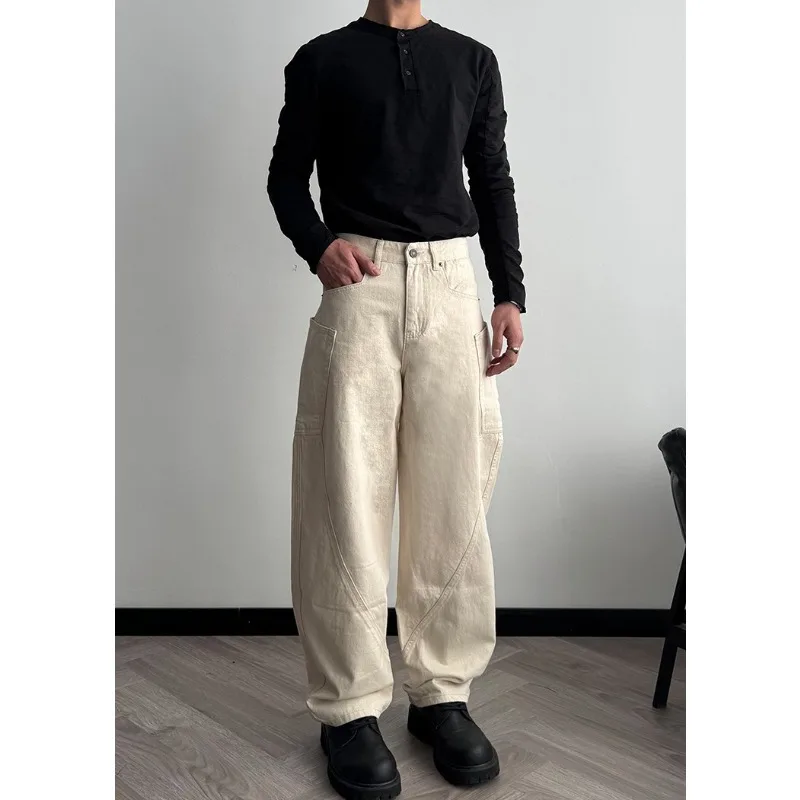 2026 New Solid Men's Cargo Barrel Jeans Korean Style High Waist Wide Leg Baggy Denim Pants for Men Streetwear Men Clothing
2026 New Solid Men's Cargo Barrel Jeans Korean Style High Waist Wide Leg Baggy Denim Pants for Men Streetwear Men Clothing