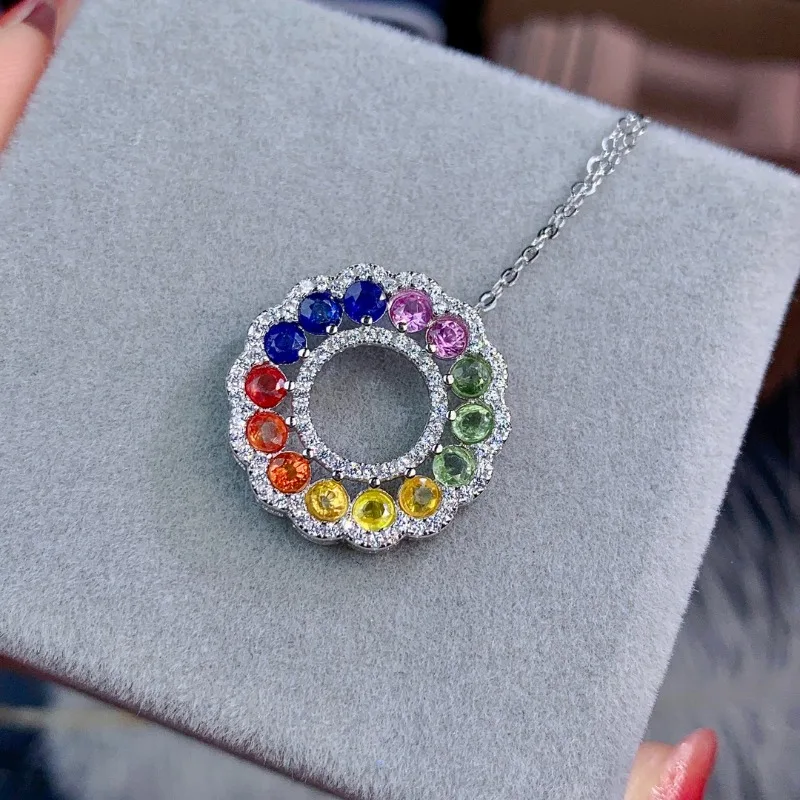 Light Luxury High-quality Silver natural colorful Sapphire pendant for Women Fashion Charm Fine Jewelry
Light Luxury High-quality Silver natural colorful Sapphire pendant for Women Fashion Charm Fine Jewelry