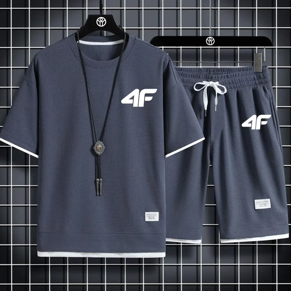 Men's suit: Fashionable, high-end and trendy summer Waffle casual suit 2025. Breathable and comfortable training suit with print
Men's suit: Fashionable, high-end and trendy summer Waffle casual suit 2025. Breathable and comfortable training suit with print