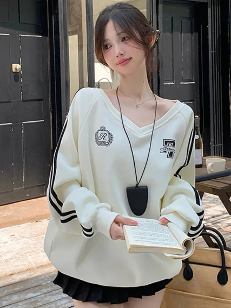 American Lazy Style Women's Sweatshirt Striped Loose One-Shoulder Sexy Sporty Top Commute Simple Style plus Size Set
American Lazy Style Women's Sweatshirt Striped Loose One-Shoulder Sexy Sporty Top Commute Simple Style plus Size Set