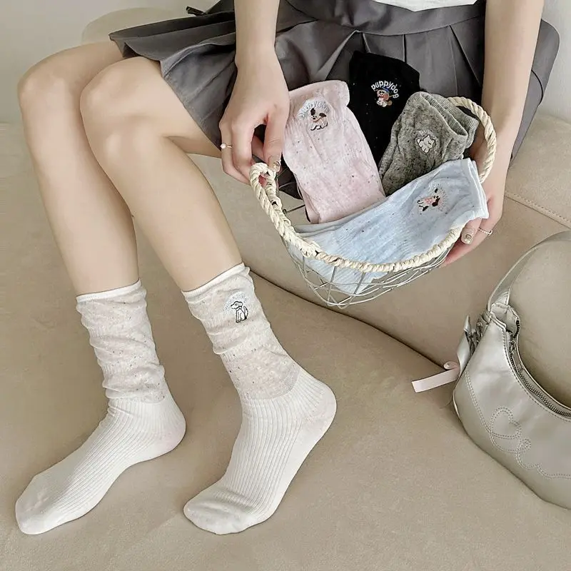 Socks For Women With A Sweet And Cozy Atmosphere Mid Tube Socks With Embroidered Dots On A Small Dogcute And Boneless For Girls
Socks For Women With A Sweet And Cozy Atmosphere Mid Tube Socks With Embroidered Dots On A Small Dogcute And Boneless For Girls