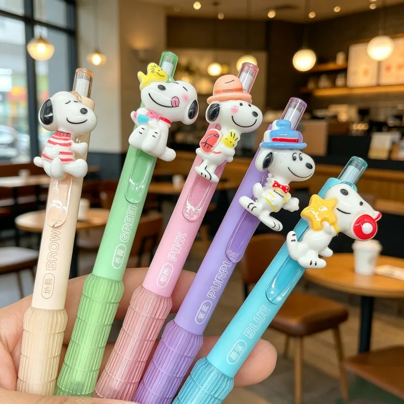5pcs Cute Cartoon Anime Snoopy Press Neutral Gel Pen 0.5mm Ink Black for Students School Office Stationery Daily Writing Gifts
5pcs Cute Cartoon Anime Snoopy Press Neutral Gel Pen 0.5mm Ink Black for Students School Office Stationery Daily Writing Gifts