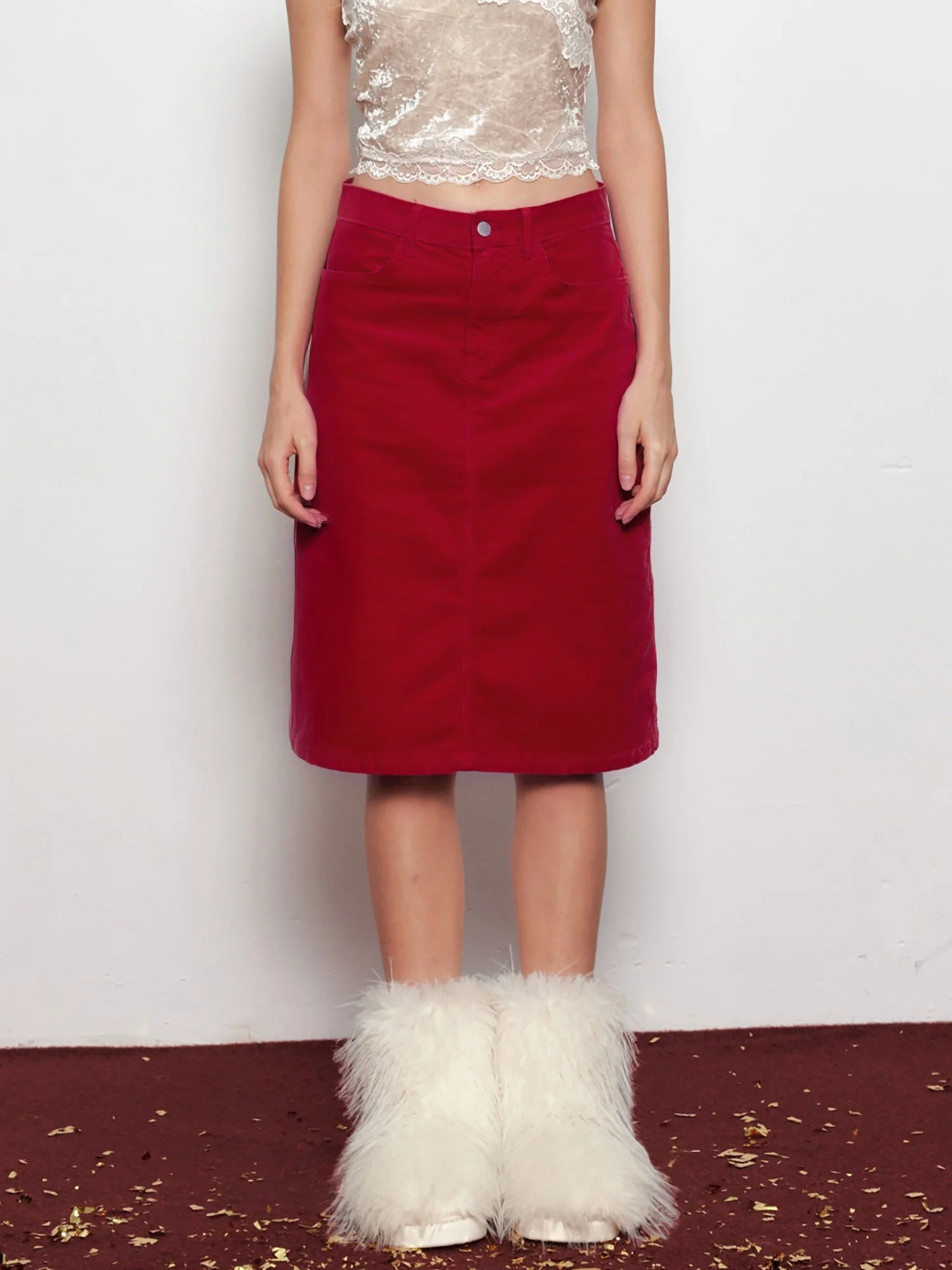 Красная простая хлопковая нейлоновая вельветовая прямая юбка-миди с высокой талией для похудения, юбка длиной до пола, бренд Lean Project
Красная простая хлопковая нейлоновая вельветовая прямая юбка-миди с высокой талией для похудения, юбка длиной до пола, бренд Lean Project