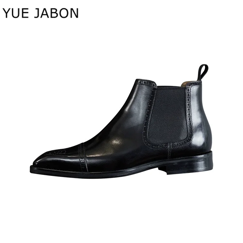 Genuine Leather Men Chelsea Boots Pointed Comfortable Winter Ankle Boots Elastic Ankle Boots Man Formal Business Dress Shoes
Genuine Leather Men Chelsea Boots Pointed Comfortable Winter Ankle Boots Elastic Ankle Boots Man Formal Business Dress Shoes