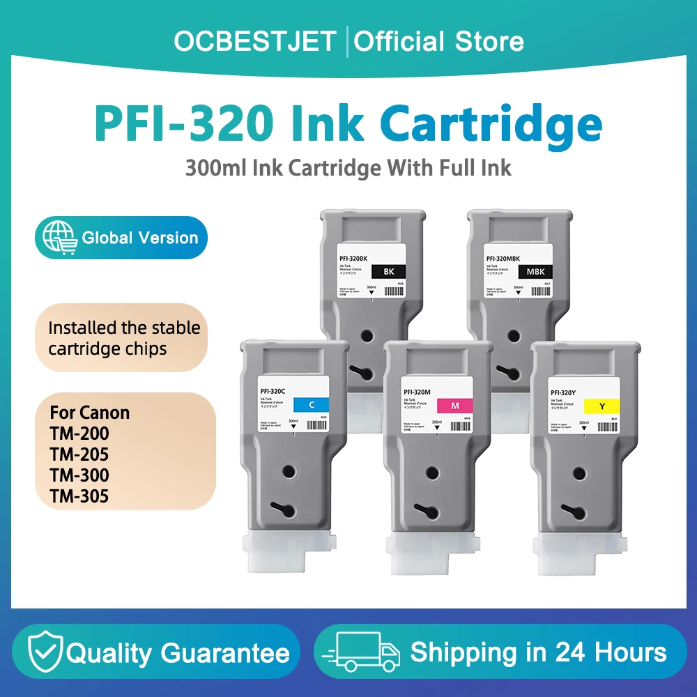 PFI-320 300 мл совместимый картридж с чипом и пигментными чернилами для принтера Canon imagePROGRAF TM-200 TM-205 TM-300 TM-305
PFI-320 300 мл совместимый картридж с чипом и пигментными чернилами для принтера Canon imagePROGRAF TM-200 TM-205 TM-300 TM-305