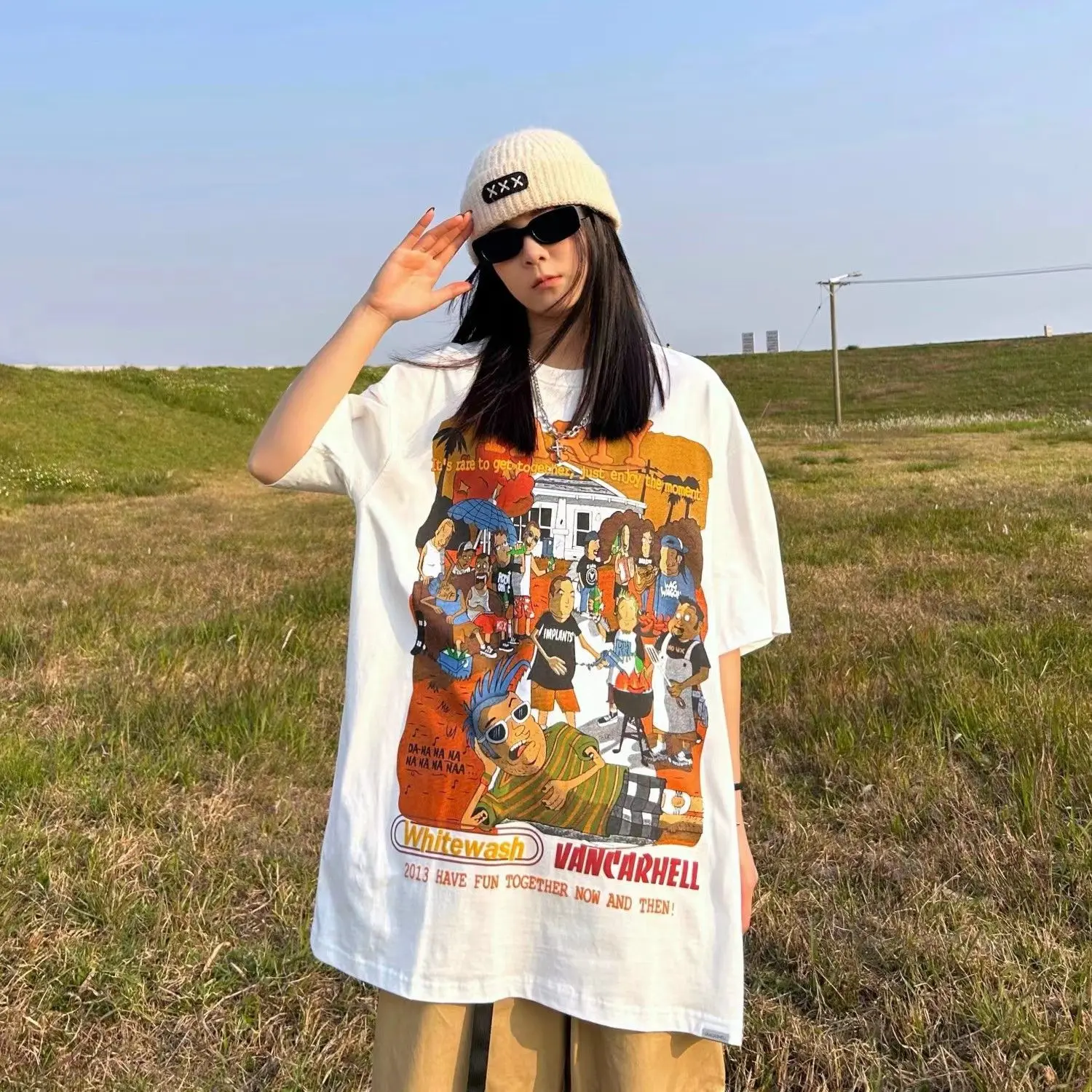 Korea Printed Short-Sleeved T-Shirt Women Summer New Casual Versatile Niche Design Feel Loose Retro Street Hip-Hop Ins Top
Korea Printed Short-Sleeved T-Shirt Women Summer New Casual Versatile Niche Design Feel Loose Retro Street Hip-Hop Ins Top