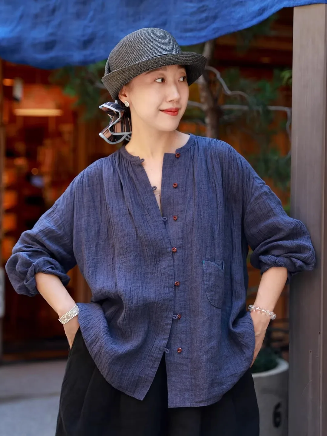 Loose Cotton Linen Shirt Women's Casual Wrinkle Spring Autumn plus Size Comfortable Breathable Long Sleeve round Neck Top
Loose Cotton Linen Shirt Women's Casual Wrinkle Spring Autumn plus Size Comfortable Breathable Long Sleeve round Neck Top