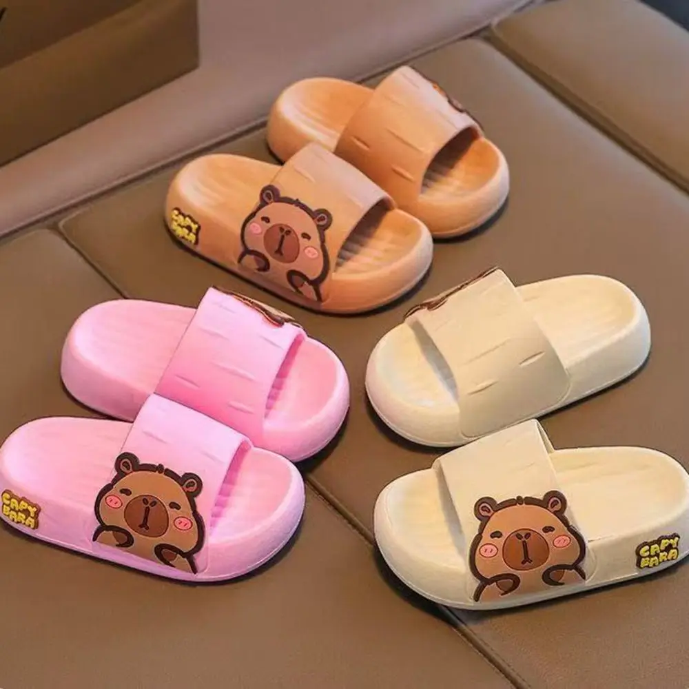 PVC Cute Capybara Slippers Anti-slip Soft Cartoon Animal Slippers Resilience Thickened Children's Bathroom Sandals Beach
PVC Cute Capybara Slippers Anti-slip Soft Cartoon Animal Slippers Resilience Thickened Children's Bathroom Sandals Beach