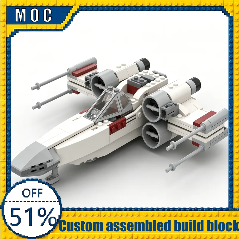 398 Parts MOC Space Fighter Sci-Fi Building Blocks Display Model Custom Assembly Educational Toy Gift For Boy Birthday Christmas
398 Parts MOC Space Fighter Sci-Fi Building Blocks Display Model Custom Assembly Educational Toy Gift For Boy Birthday Christmas