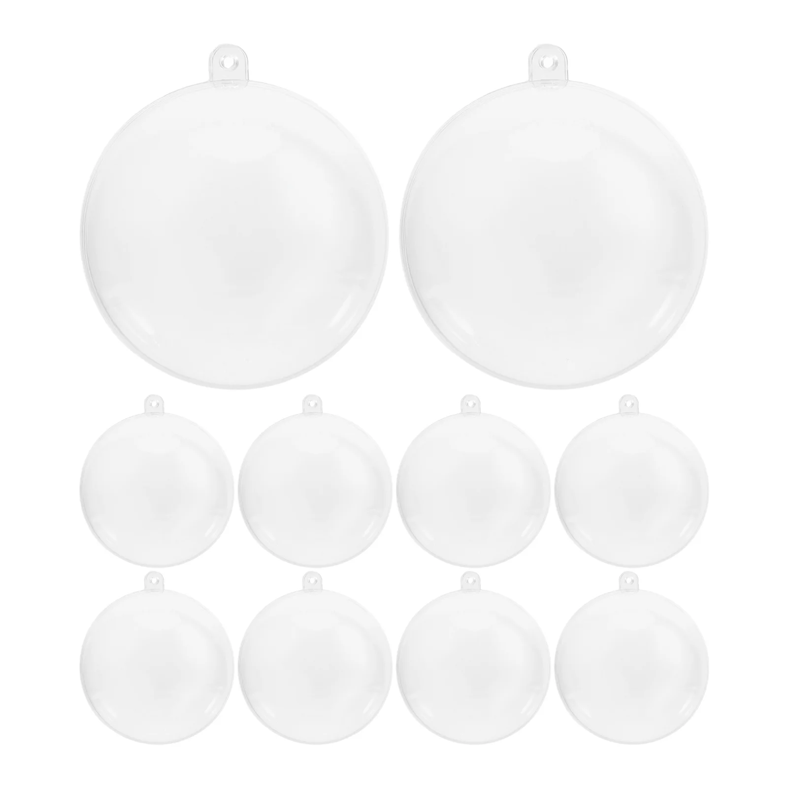 10Pcs Clear Fillable Ball Christmas Ball Ornament Plastic Hanging Decor for Xmas Tree Party Wedding Decoration
10Pcs Clear Fillable Ball Christmas Ball Ornament Plastic Hanging Decor for Xmas Tree Party Wedding Decoration
