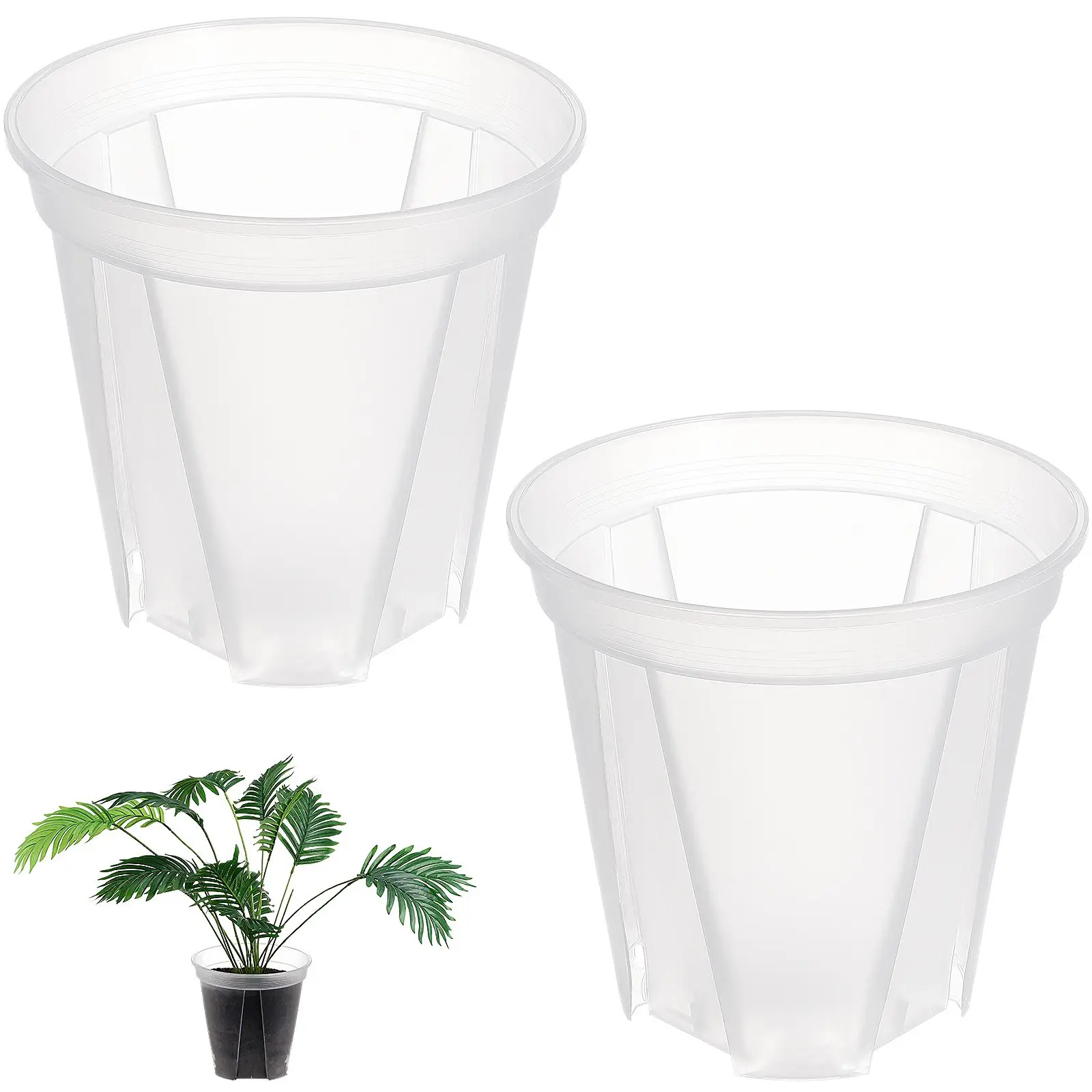 2Pcs Root Control Pot Clear Transparent Nursery Pots Drainage Holes for Indoor Plants Succulents Herbs Plastic Container Planter
2Pcs Root Control Pot Clear Transparent Nursery Pots Drainage Holes for Indoor Plants Succulents Herbs Plastic Container Planter