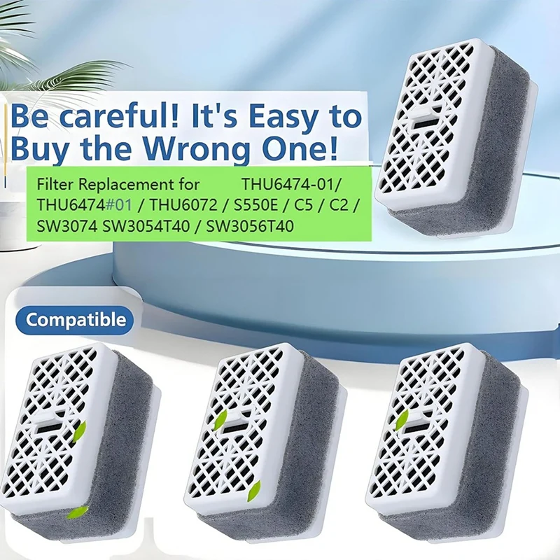 THU6474-01 Deodorizer Replacement THU6072 / S550E / C5 /C2/ SW3074 SW3054T40 / SW3056T40, Bathroom Toilet Carbon Filter-AC17
THU6474-01 Deodorizer Replacement THU6072 / S550E / C5 /C2/ SW3074 SW3054T40 / SW3056T40, Bathroom Toilet Carbon Filter-AC17