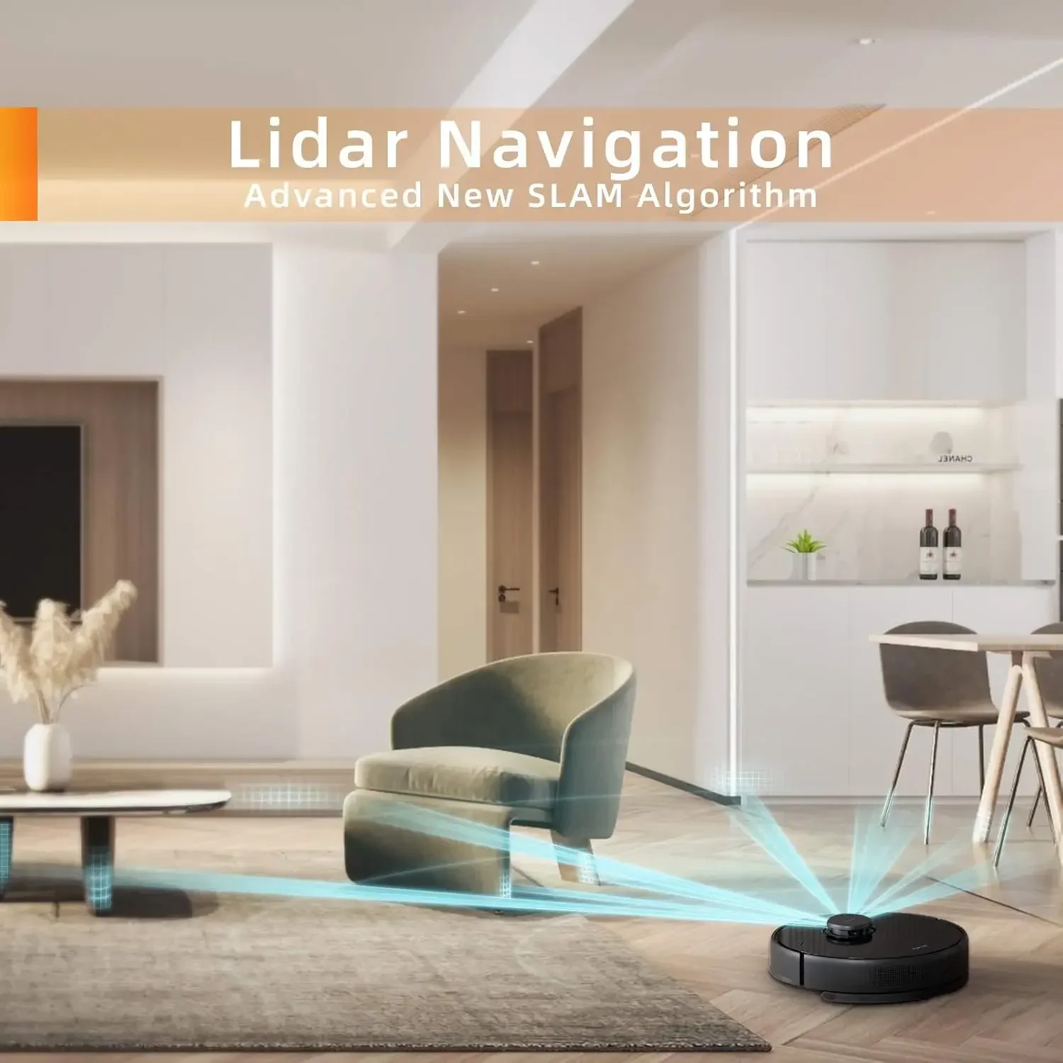 Robot Vacuum and Mop, Lidar Navigation Robot Vacuum, Robot Vacuum Cleaner with 4000Pa Strong Suction, Alexa, Smart Mapping
Robot Vacuum and Mop, Lidar Navigation Robot Vacuum, Robot Vacuum Cleaner with 4000Pa Strong Suction, Alexa, Smart Mapping