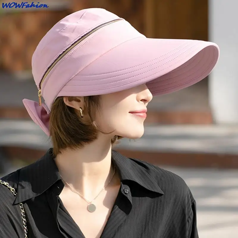 Outdoor Sport Ponytail Empty Top Cap for Women Wide Brim Anti-Uv Bowknot Beach Hat Foldable Zipper Sunscreen Sun Caps
Outdoor Sport Ponytail Empty Top Cap for Women Wide Brim Anti-Uv Bowknot Beach Hat Foldable Zipper Sunscreen Sun Caps