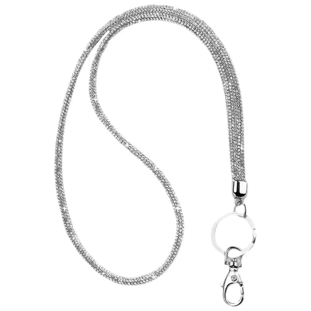 Neck Badge Lanyards Rhinestone Keychain Documents Silver Rhinestones Teacher Miss
Neck Badge Lanyards Rhinestone Keychain Documents Silver Rhinestones Teacher Miss