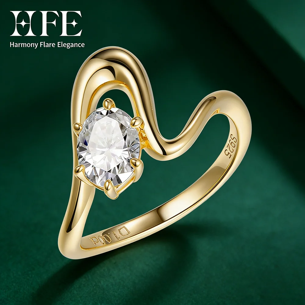 HFE Moissanite Heart-Shaped Wavy Diamond Ring 1 Carat Oval Cut 925 Sterling Silver Women's party Boutique Jewelry Christmas Gift
HFE Moissanite Heart-Shaped Wavy Diamond Ring 1 Carat Oval Cut 925 Sterling Silver Women's party Boutique Jewelry Christmas Gift