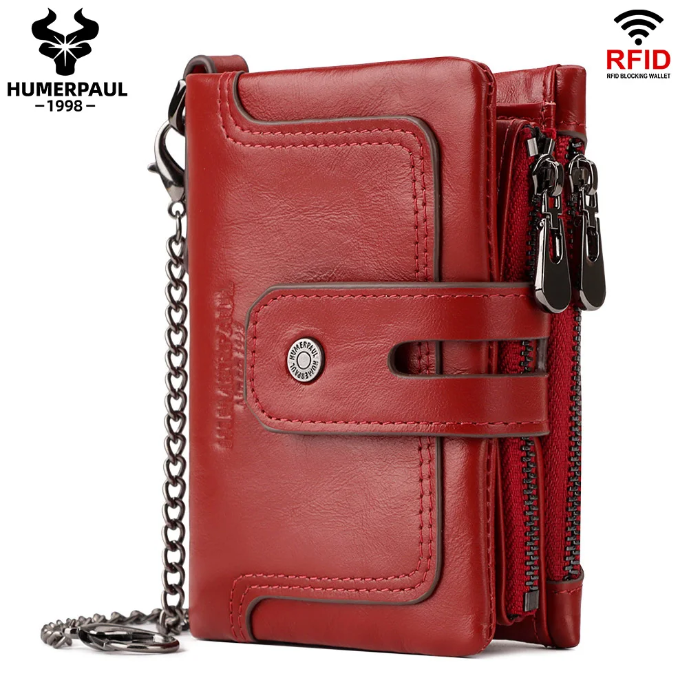 HUMERPAUL Genuine Leather Wallets for Women Vintage RFID Card Holder Coin Purse Ladies Luxury Portomonee Money Bag
HUMERPAUL Genuine Leather Wallets for Women Vintage RFID Card Holder Coin Purse Ladies Luxury Portomonee Money Bag