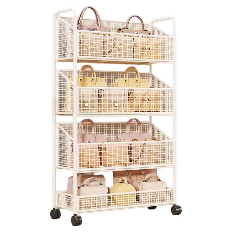 Floor bag storage crevice rack, bag rack narrow cabinet with leather display shelf
Floor bag storage crevice rack, bag rack narrow cabinet with leather display shelf