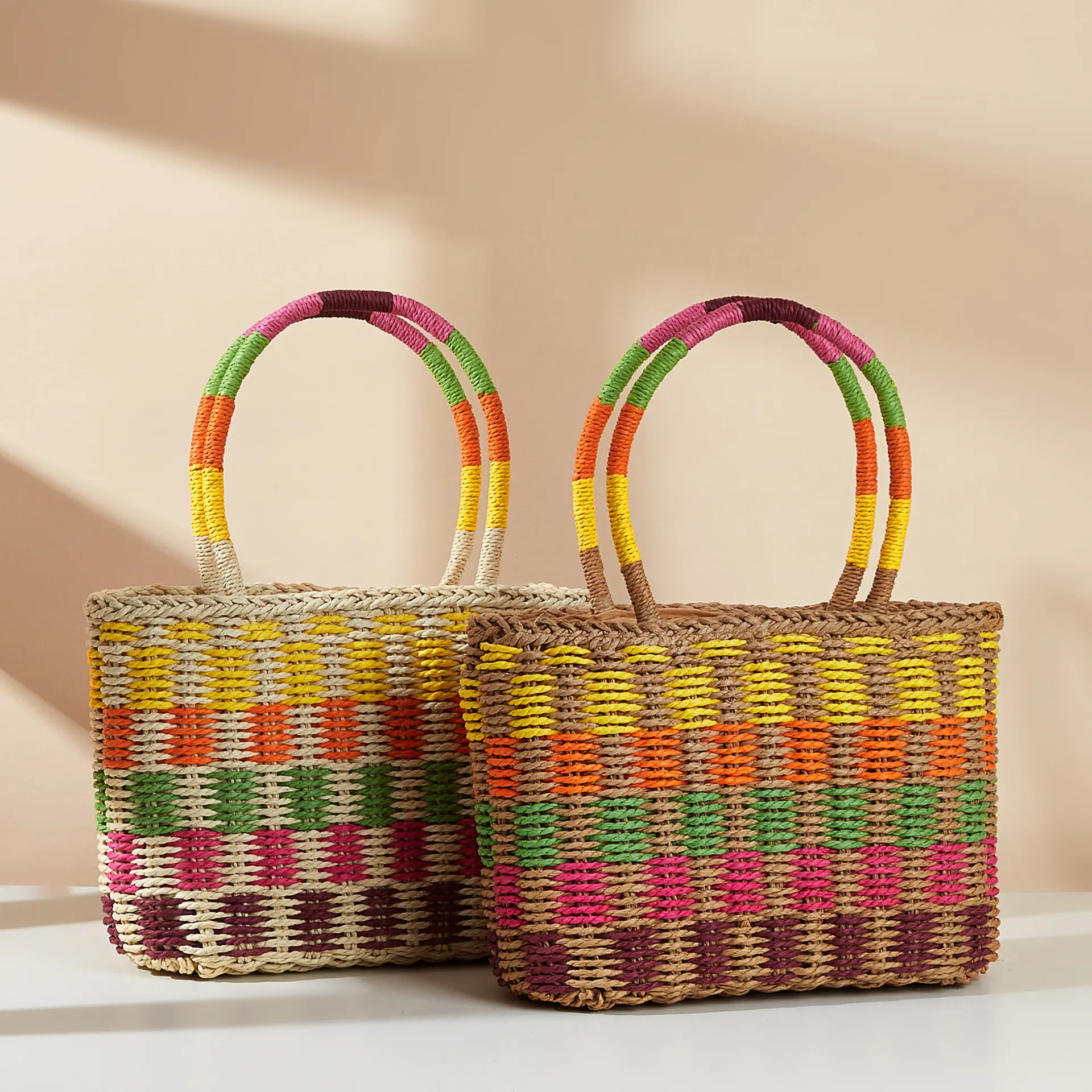 Fashion Large Totes Bags Female Bag Women Bucket Shopping Woven Handbag Red Strips Handbags for Home Holiday Vacation Beach Bag 
Fashion Large Totes Bags Female Bag Women Bucket Shopping Woven Handbag Red Strips Handbags for Home Holiday Vacation Beach Bag