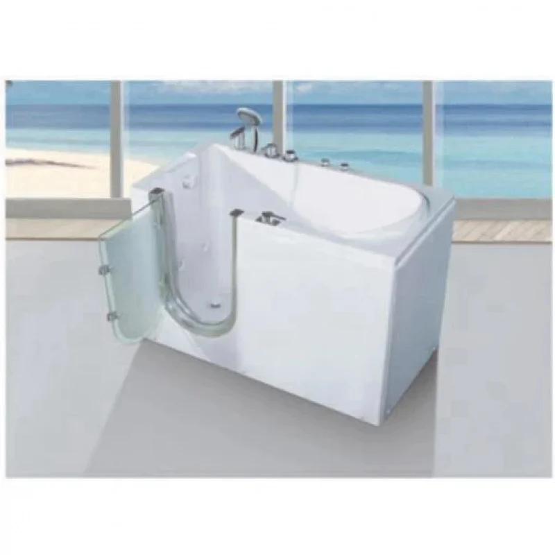 Freestanding Walk-in Modern Acrylic Soaking Bathtub With Waterfall Feature For Elderly And Disabled Hotel Use And Drainer
Freestanding Walk-in Modern Acrylic Soaking Bathtub With Waterfall Feature For Elderly And Disabled Hotel Use And Drainer