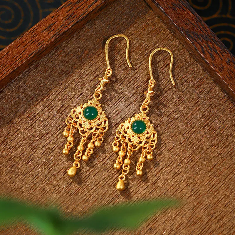 Natural Jade Flower Earrings Amulet Real Jewelry Stone Designer Charm Luxury Vintage 18K Gold Plated Talismans Carved Gemstone
Natural Jade Flower Earrings Amulet Real Jewelry Stone Designer Charm Luxury Vintage 18K Gold Plated Talismans Carved Gemstone