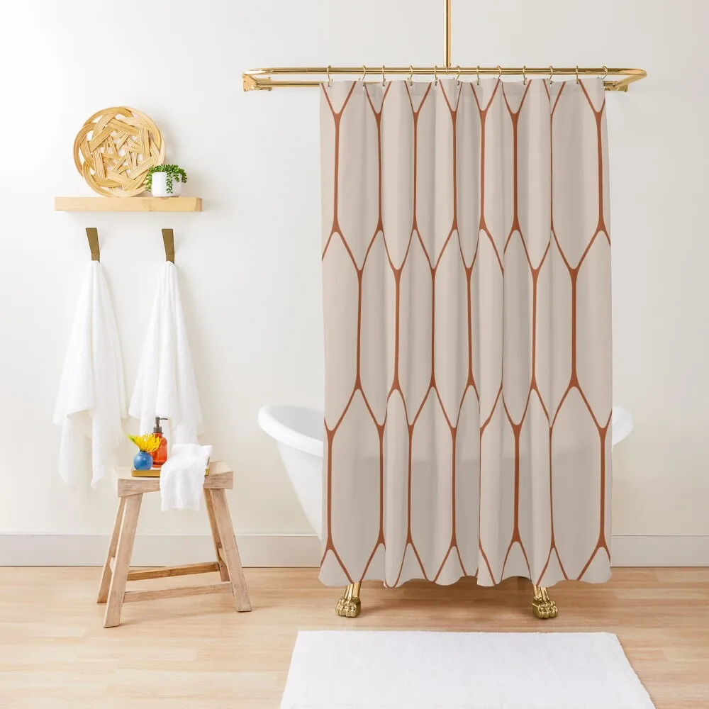 Long Honeycomb Minimalist Geometric Pattern in Putty and Rust Clay Shower Curtain For Bathrooms Bathtub Curtain
Long Honeycomb Minimalist Geometric Pattern in Putty and Rust Clay Shower Curtain For Bathrooms Bathtub Curtain