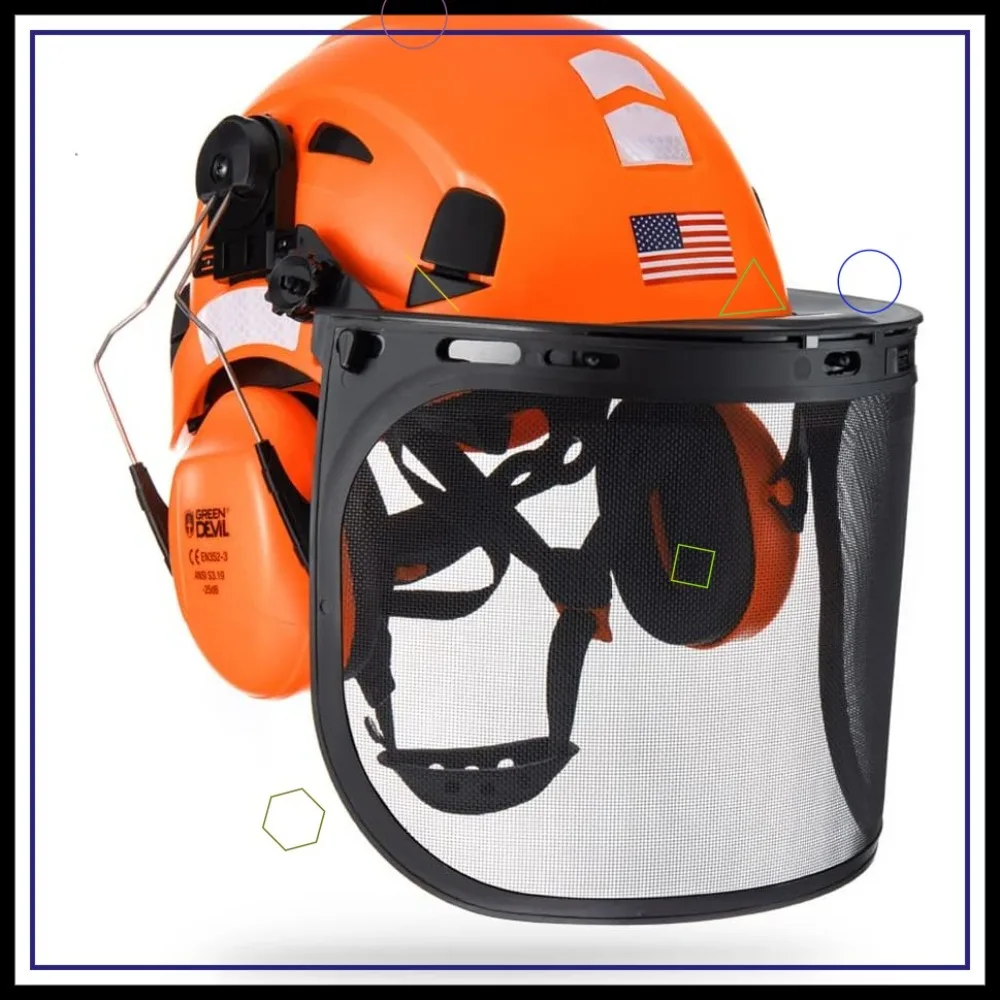 Forestry Safety Helmet Chainsaw Helmet with Mesh Face Shield and Ear Muffs 3 in 1 Hard Hat
Forestry Safety Helmet Chainsaw Helmet with Mesh Face Shield and Ear Muffs 3 in 1 Hard Hat