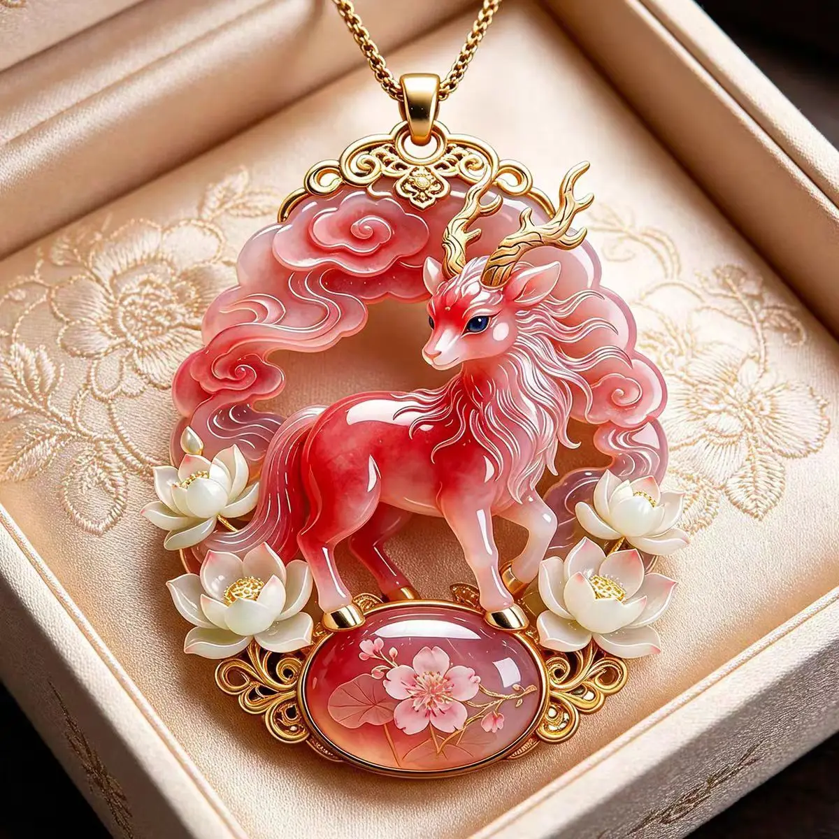 Luxury Minimalist Deer Pendant Necklace Cable Chain New Chinese Style Lucky Guardian Animal Jewelry Gift for Women Friend
Luxury Minimalist Deer Pendant Necklace Cable Chain New Chinese Style Lucky Guardian Animal Jewelry Gift for Women Friend