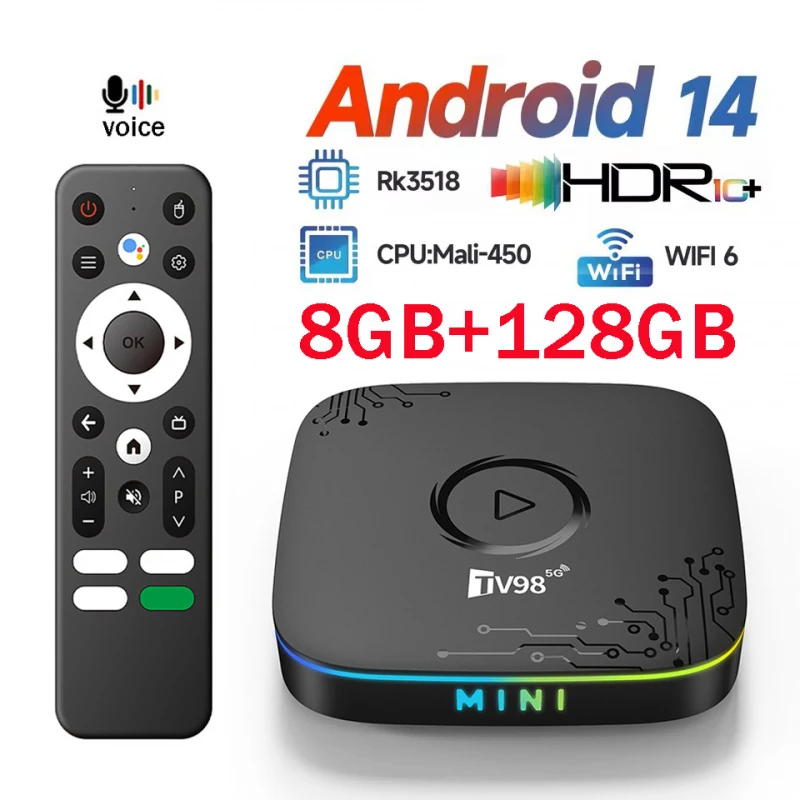 TV Stick Smart 8GB 128GB Android 14.0 HD 4K 8K RK3518 Voice Assistant BT5.0 HDR10 Media Player Set Top Box iptv
TV Stick Smart 8GB 128GB Android 14.0 HD 4K 8K RK3518 Voice Assistant BT5.0 HDR10 Media Player Set Top Box iptv