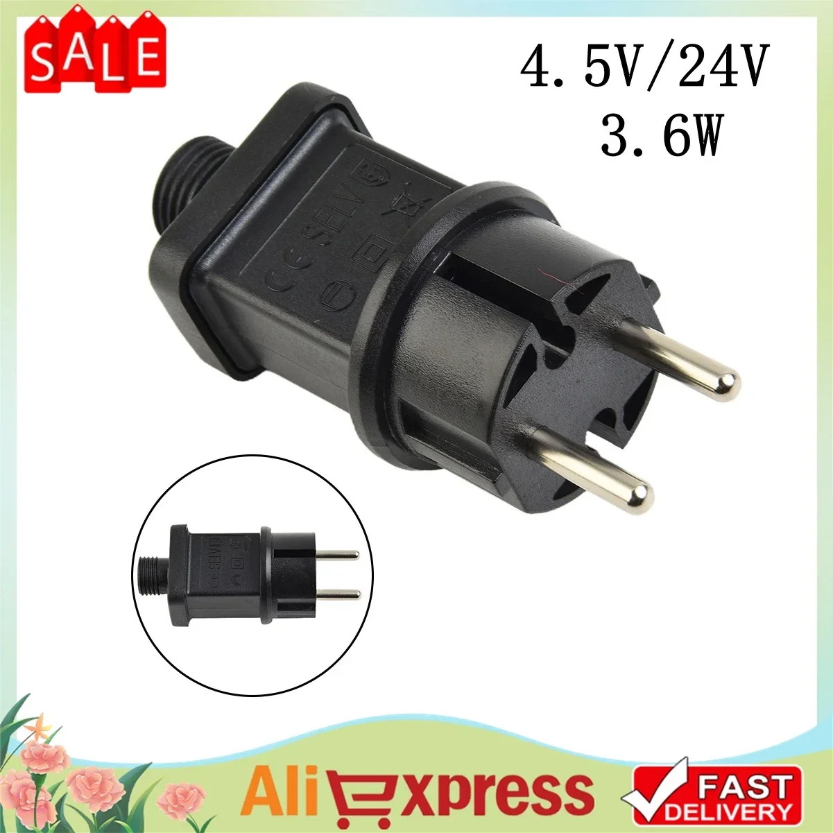 LED Fairy Light Power Adapter Transformer Driver IP44 24V/4.5V Max 3.6W For Various Low Voltage String Net Icicle Lights Project
LED Fairy Light Power Adapter Transformer Driver IP44 24V/4.5V Max 3.6W For Various Low Voltage String Net Icicle Lights Project