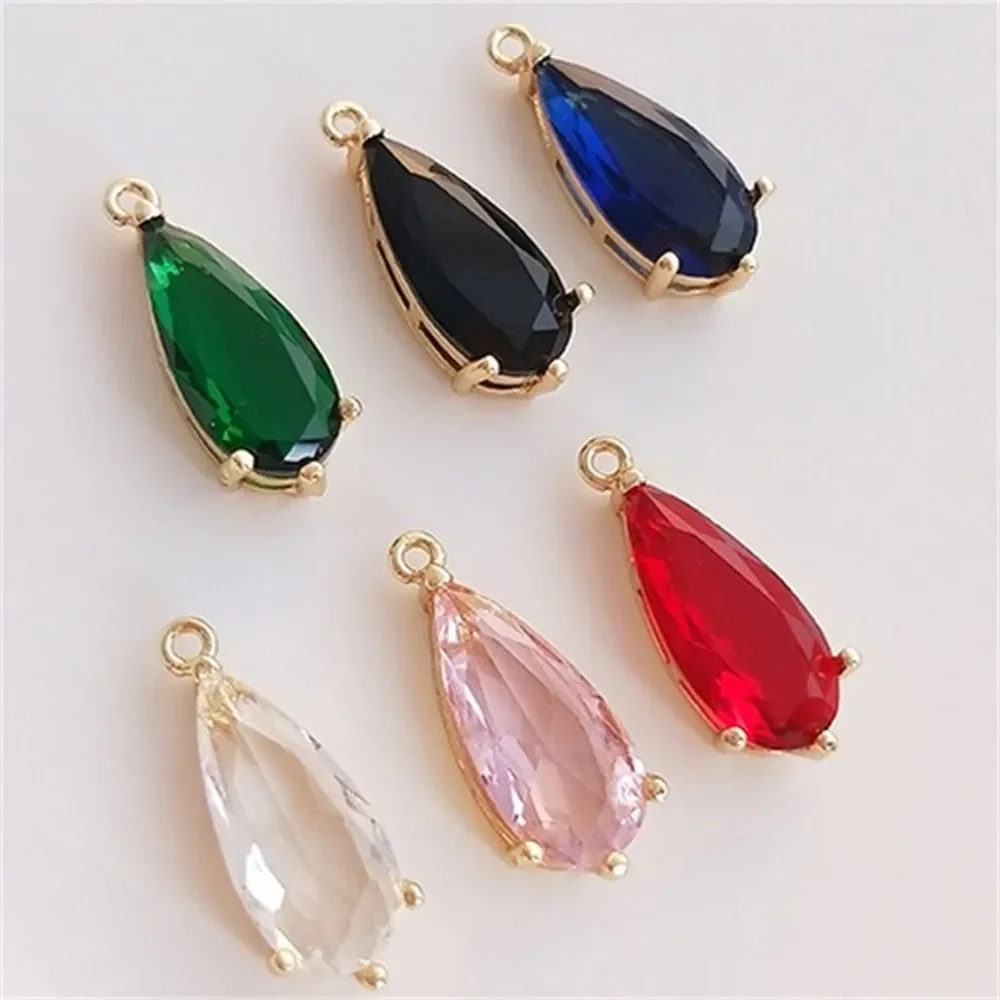14K Gold-coated Zircon Long Drop Pendant Handmade DIY Necklace Bracelet Pendant Earrings Accessories K189
14K Gold-coated Zircon Long Drop Pendant Handmade DIY Necklace Bracelet Pendant Earrings Accessories K189