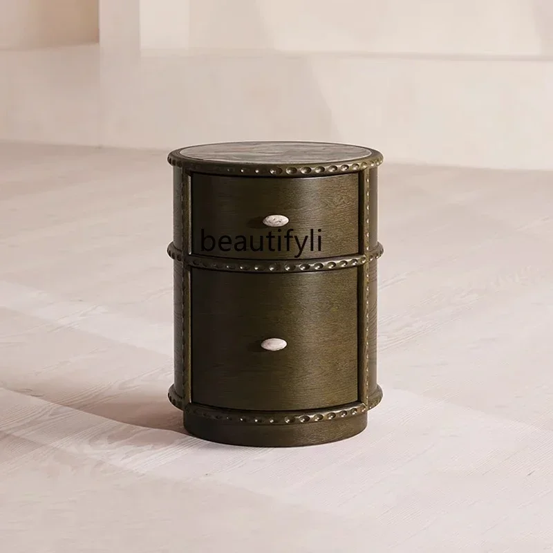 xzMedieval marble bedside table Round, solid wood, black bedside storage cabinet
xzMedieval marble bedside table Round, solid wood, black bedside storage cabinet