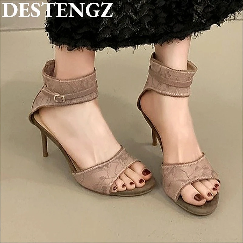 Women High Heeled Sandals Elegant Shoes Summer 2025 New Designer Pumps Trend Shallow Shoes Stilettos Dress Sandalias De Mujer
Women High Heeled Sandals Elegant Shoes Summer 2025 New Designer Pumps Trend Shallow Shoes Stilettos Dress Sandalias De Mujer