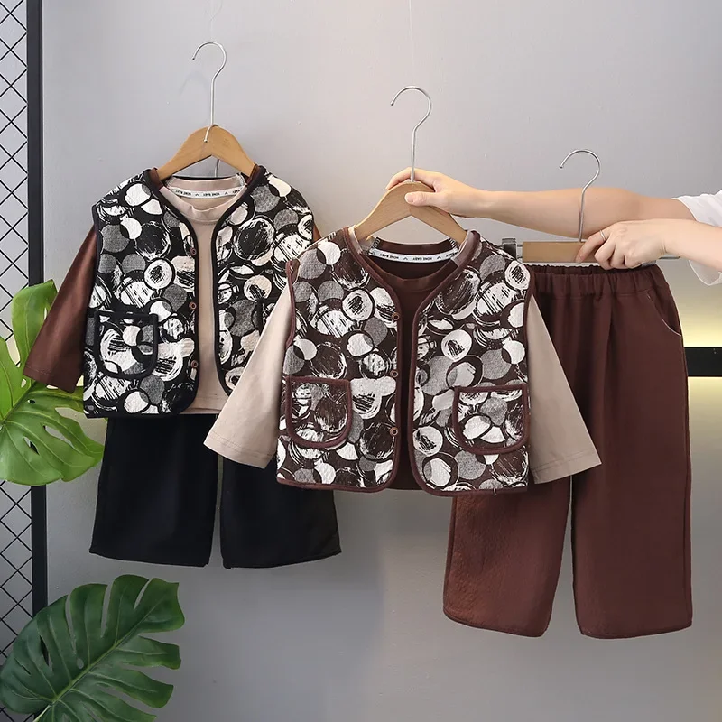 New Spring Fashion Baby Boys Clothes Children Girls Vest T-Shirt Pants 3Pcs/Sets Kids Clothing Infant Costume Toddler Tracksuits
New Spring Fashion Baby Boys Clothes Children Girls Vest T-Shirt Pants 3Pcs/Sets Kids Clothing Infant Costume Toddler Tracksuits