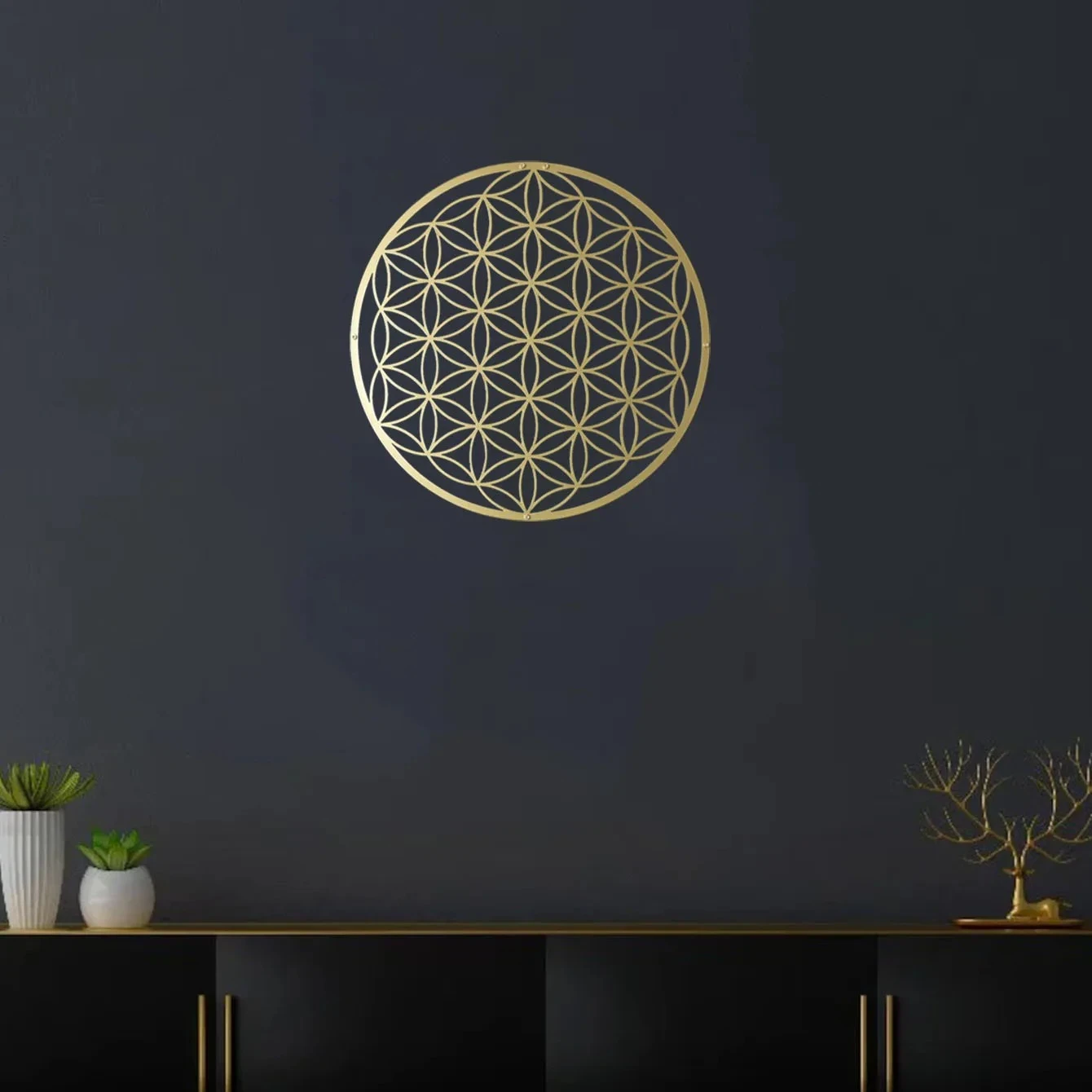 1PC Elegant Flower of Life Metal Wall Art Lotus Abstract Decor for Livingroom Bedroom
1PC Elegant Flower of Life Metal Wall Art Lotus Abstract Decor for Livingroom Bedroom