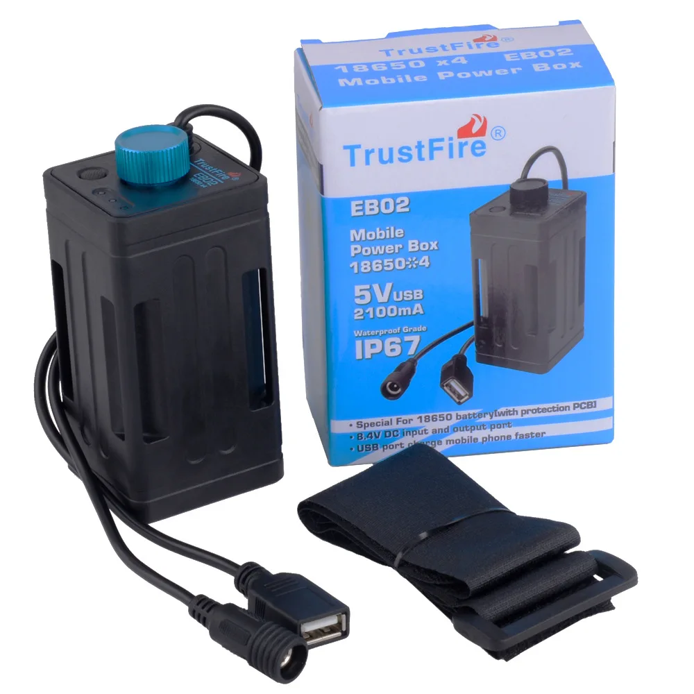 Mountain Bike Light USB Mobile Battery Case - Fits 4 x 18650 Batteries Night Riding Power Box 5V & 8.4V
Mountain Bike Light USB Mobile Battery Case - Fits 4 x 18650 Batteries Night Riding Power Box 5V & 8.4V