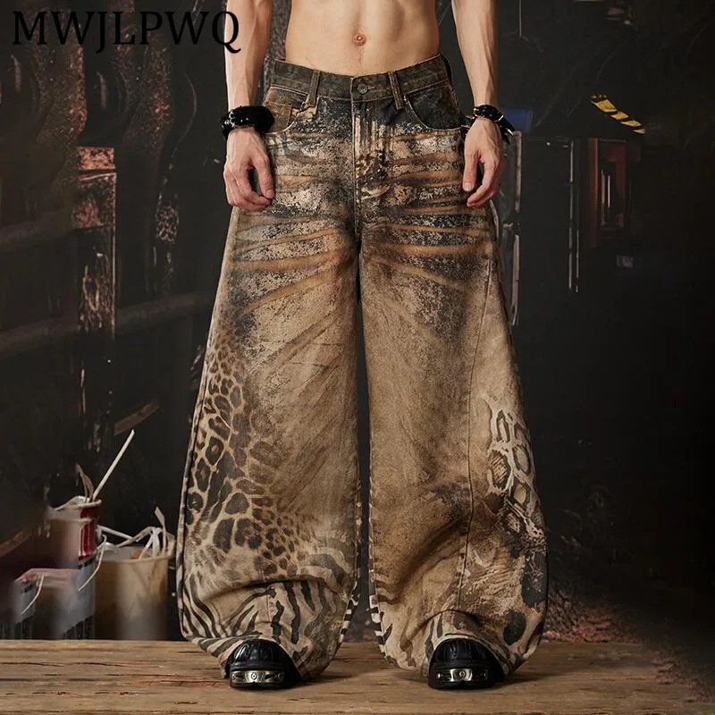 MWJLPWQ Men's New Leopard Printed Jeans Streetwear Y2K Punk Loose Fit Wide-Leg Pants Spring Autumn Hiphop Denim Trousers 14894
MWJLPWQ Men's New Leopard Printed Jeans Streetwear Y2K Punk Loose Fit Wide-Leg Pants Spring Autumn Hiphop Denim Trousers 14894
