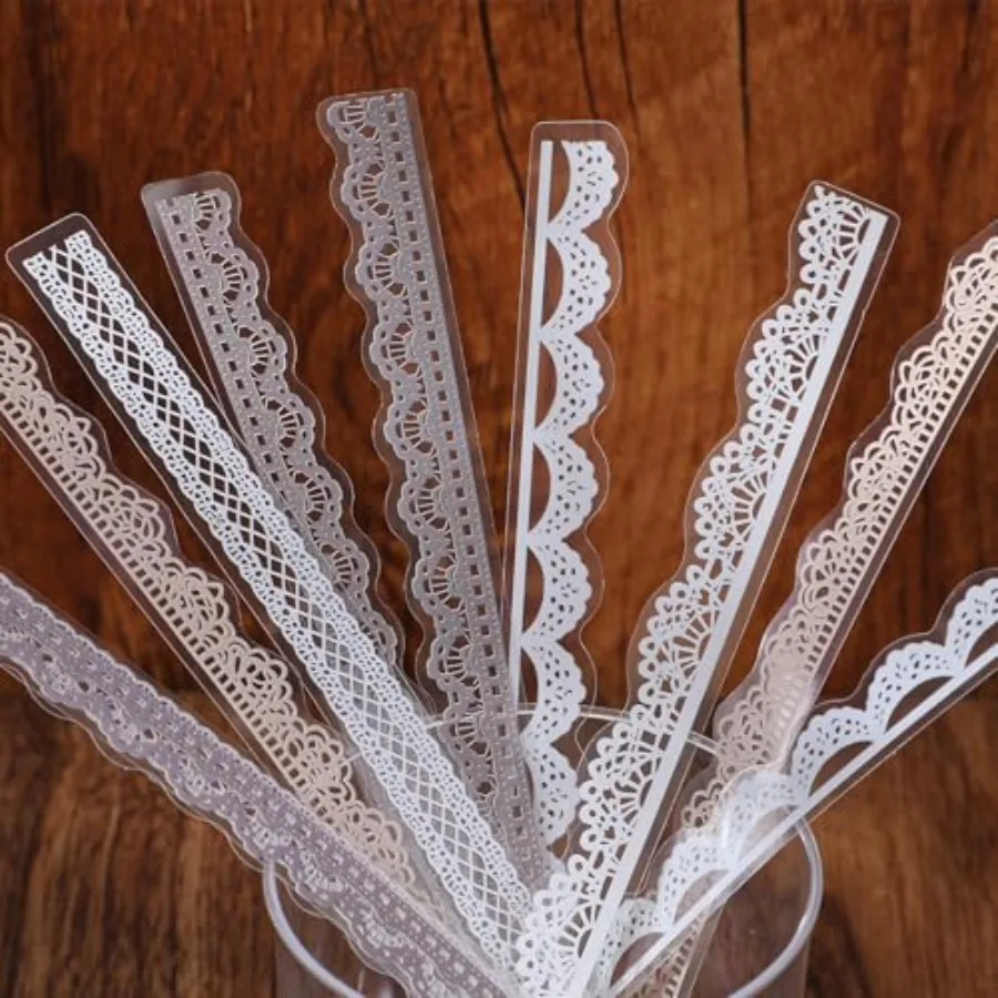 40Pcs Journal Accessories, PET Lace Stickers, Transparent Lace Scrapbook Sticker Set Journaling Card Making Supplies Includes 5
40Pcs Journal Accessories, PET Lace Stickers, Transparent Lace Scrapbook Sticker Set Journaling Card Making Supplies Includes 5