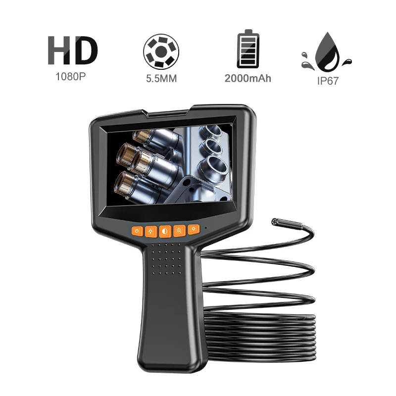 1080P Industrial Endoscope Inspection Camera 4.3" IPS Handheld Borescope Sewer Camera IP67 Waterproof Snake Camera
1080P Industrial Endoscope Inspection Camera 4.3" IPS Handheld Borescope Sewer Camera IP67 Waterproof Snake Camera