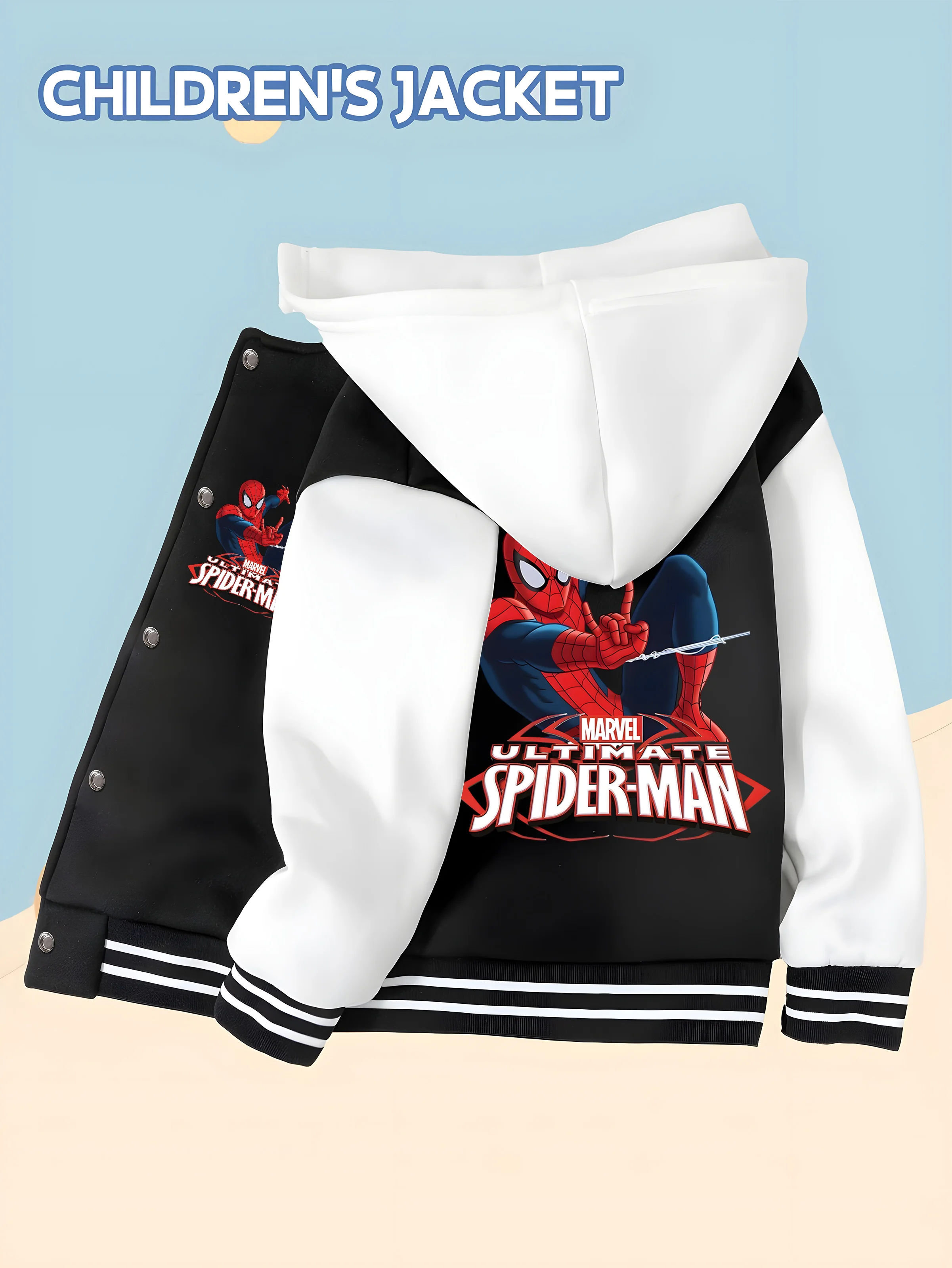 MINISO Marvel Ultimate Spider-Man Kids Baseball Jacket - Soft and skin-friendly fabric, autumn and winter casual jacket, daily w
MINISO Marvel Ultimate Spider-Man Kids Baseball Jacket - Soft and skin-friendly fabric, autumn and winter casual jacket, daily w