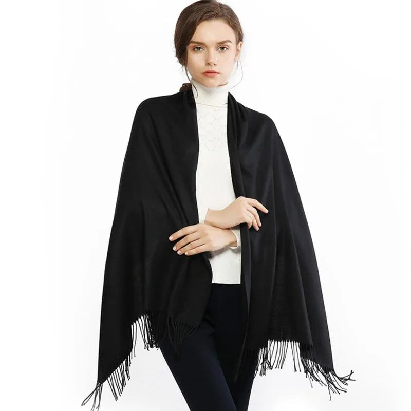 Warmer Winter Cashmere Scarf Solid Color Tassel Pashmina Shawls For Women Long Scarves Elegant Ladies Outdoor Headband 
Warmer Winter Cashmere Scarf Solid Color Tassel Pashmina Shawls For Women Long Scarves Elegant Ladies Outdoor Headband