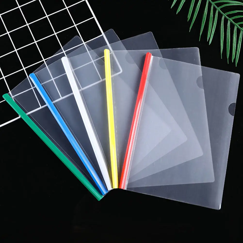 25Pcs Transparent Sliding Bar File Folders Plastic Document Wallets A4 Plastic Folder Sleeves for Office School Home Document
25Pcs Transparent Sliding Bar File Folders Plastic Document Wallets A4 Plastic Folder Sleeves for Office School Home Document