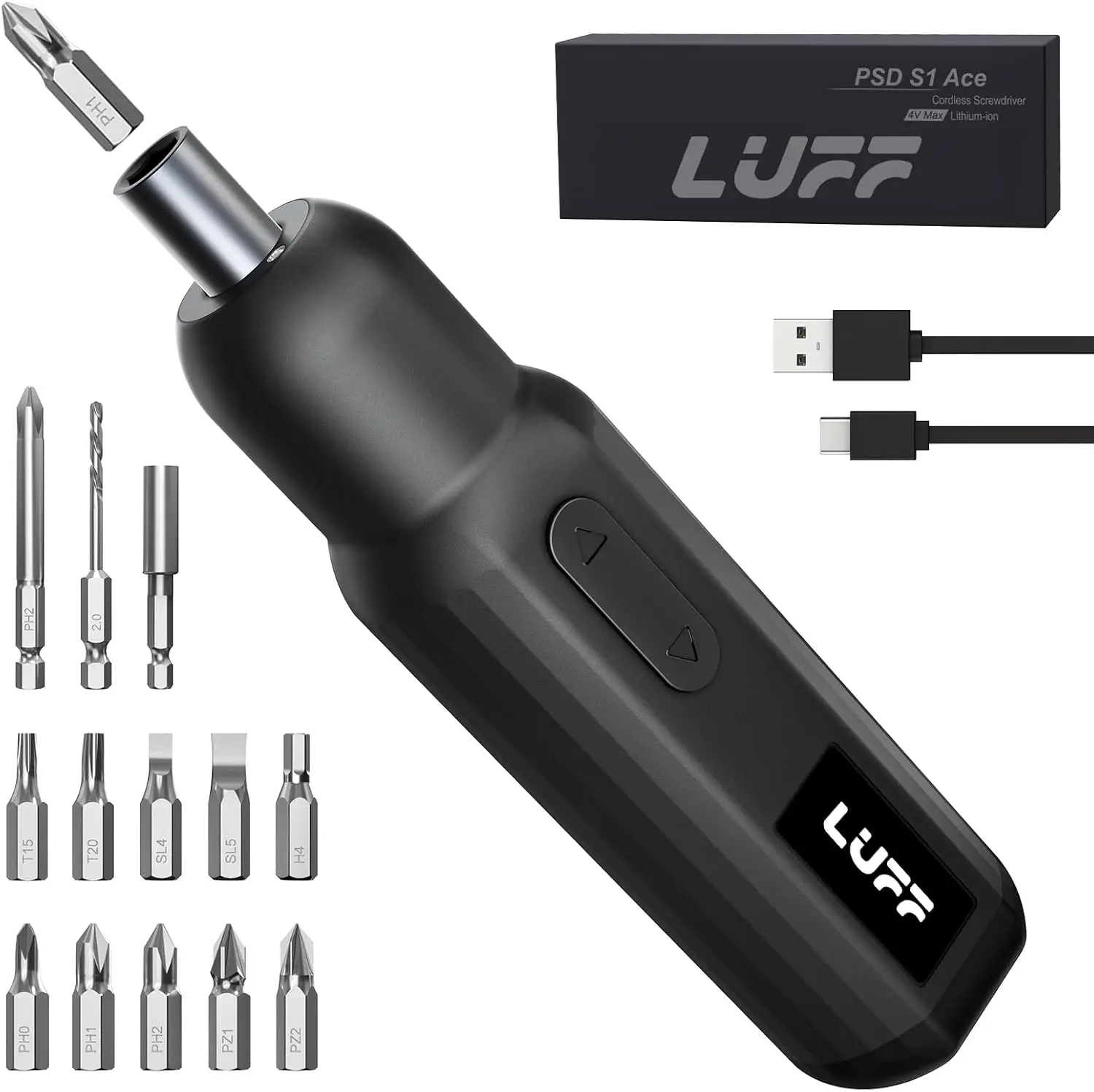 4V Cordless Electric Screwdriver Set, 250 RPM Rechargeable with USB-C, LED, 12 Bits for Home DIY
4V Cordless Electric Screwdriver Set, 250 RPM Rechargeable with USB-C, LED, 12 Bits for Home DIY