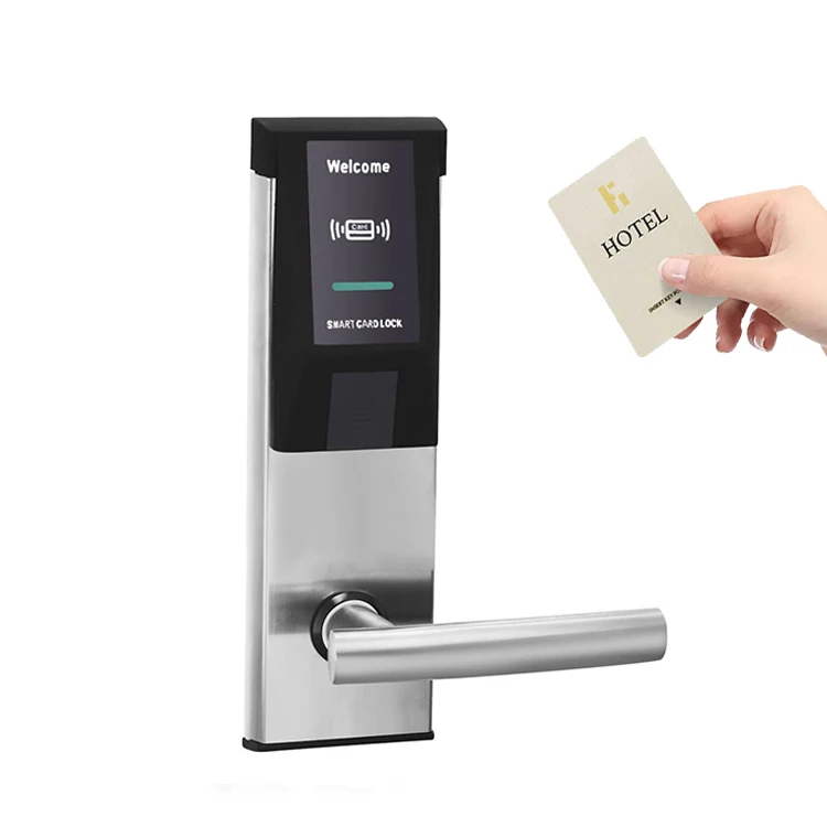 Professional Manufacturer Digital Keyless Door Lock RFID Card Smart Hotel Lock System
Professional Manufacturer Digital Keyless Door Lock RFID Card Smart Hotel Lock System