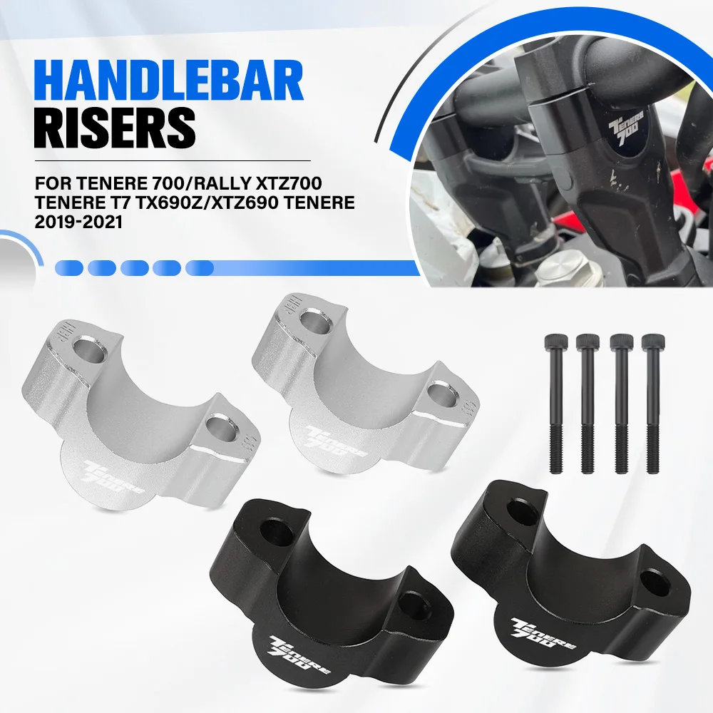 For Yamaha Tenere 700/Rally XTZ700 Tenere T7 TX690Z/XTZ690 Tenere 2019-2021 20MM Up Adapters Bracket CNC Height Handlebar Risers
For Yamaha Tenere 700/Rally XTZ700 Tenere T7 TX690Z/XTZ690 Tenere 2019-2021 20MM Up Adapters Bracket CNC Height Handlebar Risers