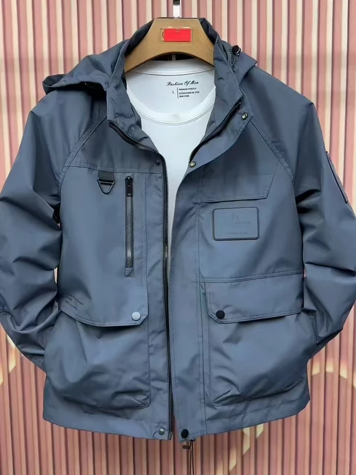 H621 Men's Spring Autumn New Casual Hooded Jacket Stand Collar Removable Fashionable Versatile Youth Popular Standard Fit
H621 Men's Spring Autumn New Casual Hooded Jacket Stand Collar Removable Fashionable Versatile Youth Popular Standard Fit